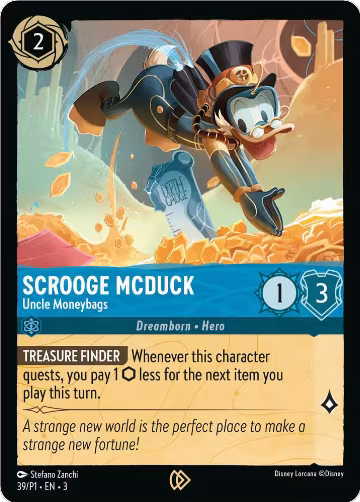 Scrooge McDuck - Uncle Moneybags (39), Disney Lorcana Promo Cards — Lorcana card price
