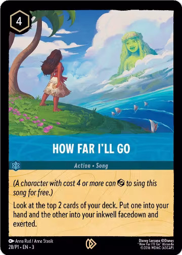 How Far I'll Go (28), Disney Lorcana Promo Cards — Lorcana card price