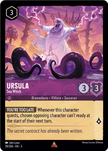 Ursula - Sea Witch (59/204), Into the Inklands — Lorcana card price