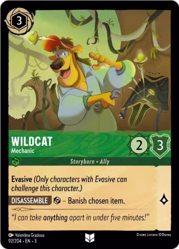 Wildcat - Mechanic (92/204), Into the Inklands — Lorcana card price