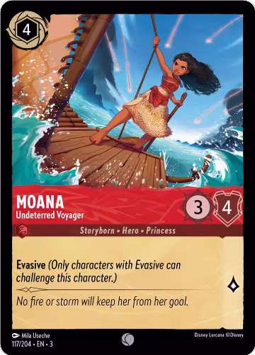 Moana - Undeterred Voyager (117/204), Into the Inklands — Lorcana card price