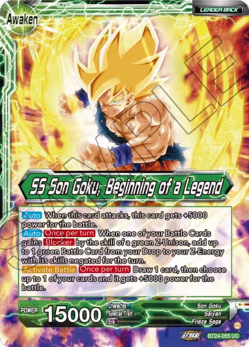 Son Goku // SS Son Goku, Beginning of a Legend (BT24-055), Beyond Generations — DB Super card price