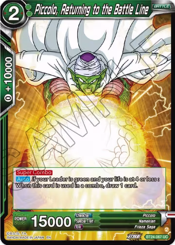 Piccolo, Returning to the Battle Line (BT24-067), Beyond Generations — DB Super card price