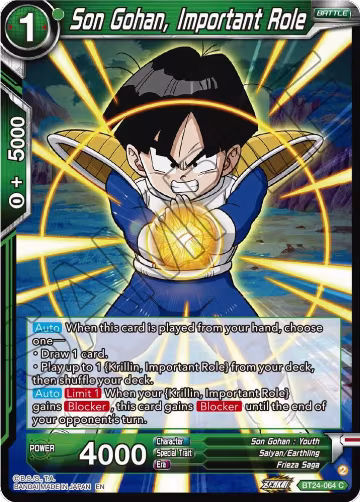 Son Gohan, Important Role (BT24-064), Beyond Generations — DB Super card price