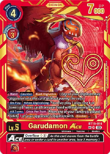 Garudamon ACE (Special Rare) (BT15-014 SP), Exceed Apocalypse — Digimon card price