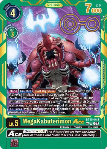 MegaKabuterimon ACE (Special Rare) (BT15-049 SP) — card price