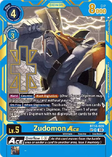 Zudomon ACE (Special Rare) (BT14-026 SP) — card price