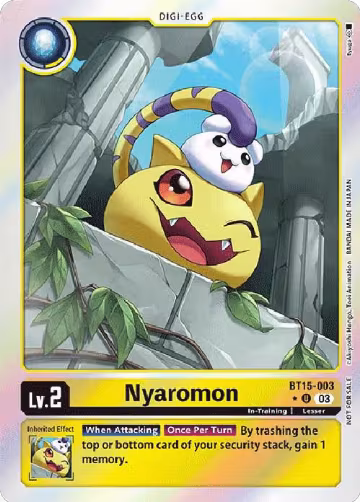 Nyaromon (Exceed Apocalypse Box Promotion Pack) (BT15-003 U), Exceed Apocalypse — Digimon card price