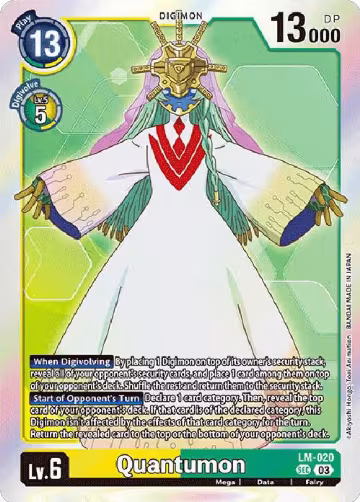 Quantumon (English Exclusive) (LM-020 SEC), Exceed Apocalypse — Digimon card price