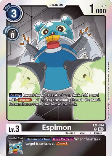 Espimon (English Exclusive) (LM-014 C), Exceed Apocalypse — Digimon card price