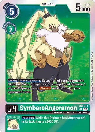 SymbareAngoramon (English Exclusive) (LM-011 U), Exceed Apocalypse — Digimon card price