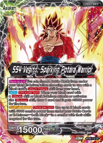 SS4 Son Goku & SS4 Vegeta // SS4 Vegito, Sparking Potara Warrior (BT24-112), Beyond Generations — DB Super card price