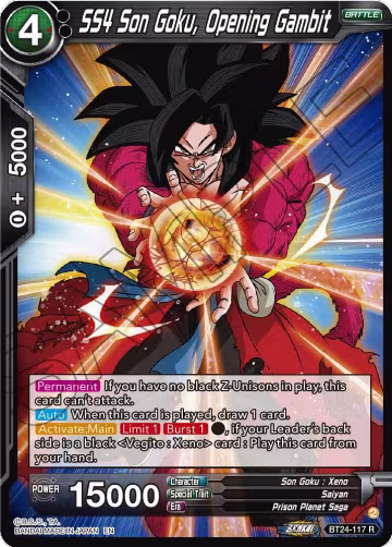 SS4 Son Goku, Opening Gambit (BT24-117), Beyond Generations — DB Super card price