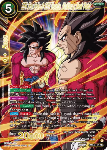 SS4 Son Goku & SS4 Vegeta, Striking a Weak Point (BT24-118), Beyond Generations — DB Super card price