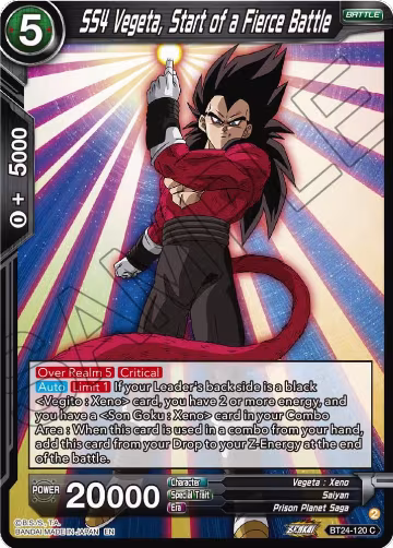 SS4 Vegeta, Start of a Fierce Battle (BT24-120), Beyond Generations — DB Super card price