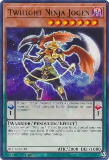 Twilight Ninja Jogen (BLC1-EN049), Battles of Legend: Chapter 1 — Yu-Gi-Oh! card price