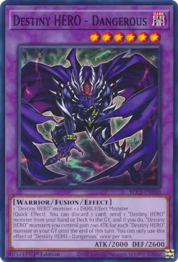 Destiny HERO - Dangerous (BLC1-EN100), Battles of Legend: Chapter 1 — Yu-Gi-Oh! card price
