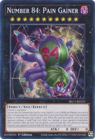 Number 84: Pain Gainer (BLC1-EN151), Battles of Legend: Chapter 1 — Yu-Gi-Oh! card price