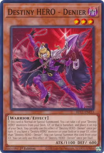 Destiny HERO - Denier (BLC1-EN153), Battles of Legend: Chapter 1 — Yu-Gi-Oh! card price