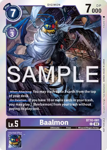 Baalmon (Winner Pack -Exceed Apocalypse-) (BT10-081 C), Xros Encounter — Digimon card price