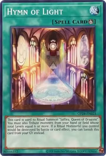 Hymn of Light (OP24-EN023), OTS Tournament Pack 24 — Yu-Gi-Oh! card price