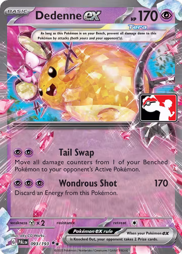 Dedenne ex - 093/193 (093/193), Prize Pack Series Cards — Pokémon card price