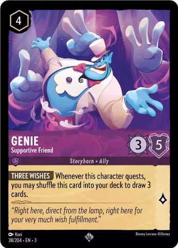 Genie - Supportive Friend (38/204), Into the Inklands — Lorcana card price