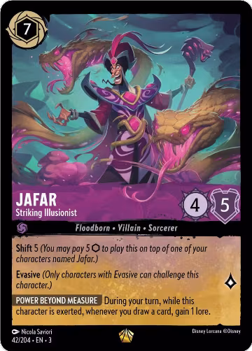 Jafar - Striking Illusionist (42/204), Into the Inklands — Lorcana card price