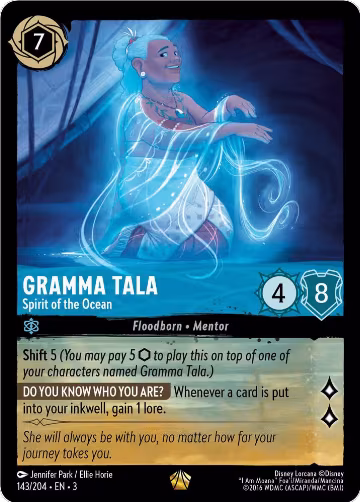 Gramma Tala - Spirit of the Ocean (143/204), Into the Inklands — Lorcana card price