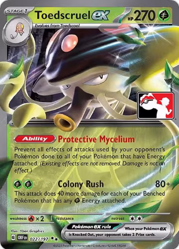 Toedscruel ex - 022/197 (022/197), Prize Pack Series Cards — Pokémon card price