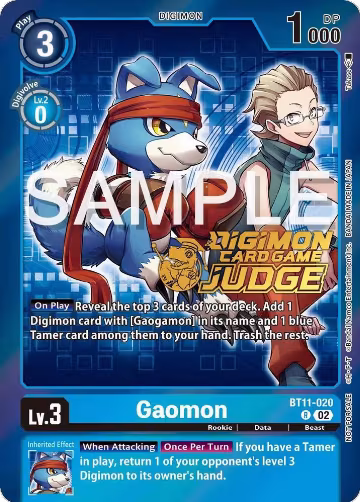 Gaomon (Judge Pack 5) (BT11-020 R), Dimensional Phase — Digimon card price