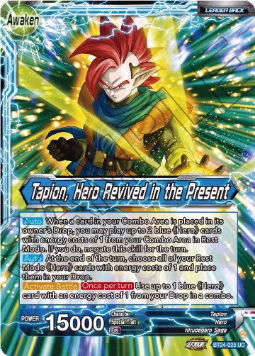 Tapion // Tapion, Hero Revived in the Present (BT24-025), Beyond Generations — DB Super card price