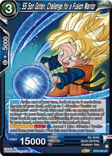 SS Son Goten, Challenge for a Fusion Warrior (BT24-034), Beyond Generations — DB Super card price