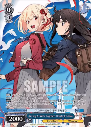 As Long As We're Together, Chisato & Takina (OFR) (LRC/W105-E071OFR OFR), Lycoris Recoil — Weiß Schwarz card price