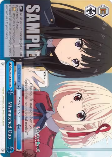 Mismatched Duo (LRC/W105-E097 CR), Lycoris Recoil — Weiß Schwarz card price