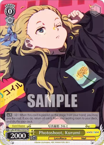 Photoshoot, Kurumi (Foil) (LRC/W105-E101S PR), Lycoris Recoil — Weiß Schwarz card price
