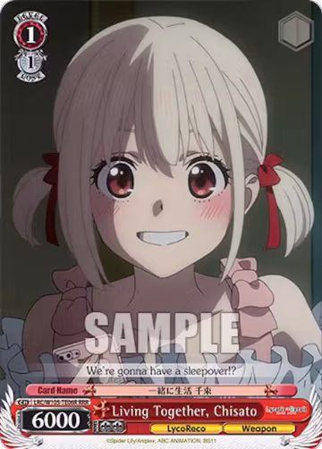 Living Together, Chisato (RRR) (LRC/W105-TE06R RRR), Lycoris Recoil — Weiß Schwarz card price