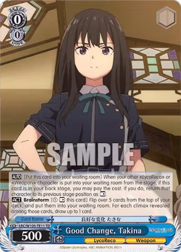 Good Change, Takina (LRC/W105-TE11 TD), Lycoris Recoil — Weiß Schwarz card price