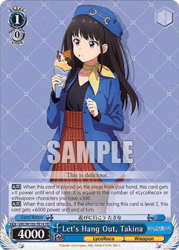 Let's Hang Out, Takina (LRC/W105-TE14 TD), Lycoris Recoil — Weiß Schwarz card price