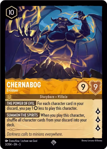 Chernabog - Evildoer (3/204), Into the Inklands — Lorcana card price