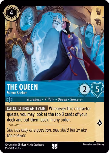 The Queen - Mirror Seeker (156/204), Into the Inklands — Lorcana card price
