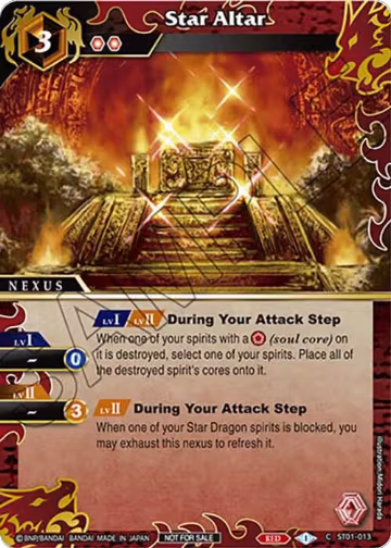 Star Altar (Finalist Card Set Vol. 4) (ST01-013), Launch & Event Promos — Battle Spirits card price