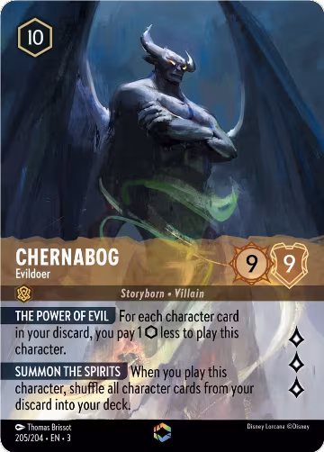 Chernabog - Evildoer (Enchanted) (205/204), Into the Inklands — Lorcana card price