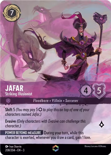 Jafar - Striking Illusionist (Enchanted) (208/204), Into the Inklands — Lorcana card price