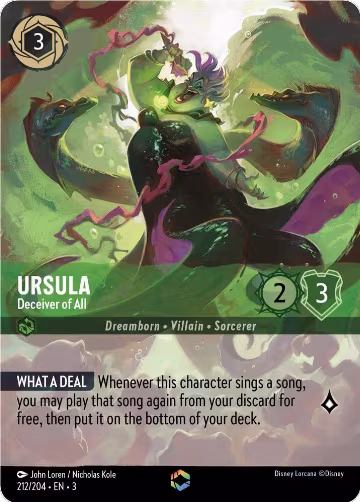 Ursula - Deceiver of All (Enchanted) (212/204) — card price