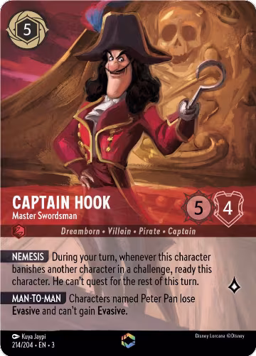 Captain Hook - Master Swordsman (Enchanted) (214/204), Into the Inklands — Lorcana card price