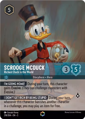 Scrooge McDuck - Richest Duck in the World (Enchanted) (218/204) — card price
