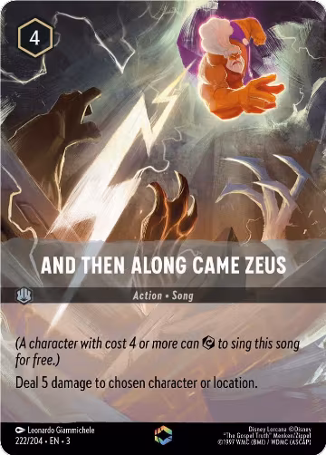And Then Along Came Zeus (Enchanted) (222/204) — card price