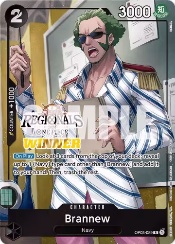 Brannew (Online Regional 2024) [Winner] (OP03-089), One Piece Promotion Cards — One Piece card price