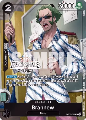 Brannew (Offline Regional 2024) [Participant] (OP03-089), One Piece Promotion Cards — One Piece card price